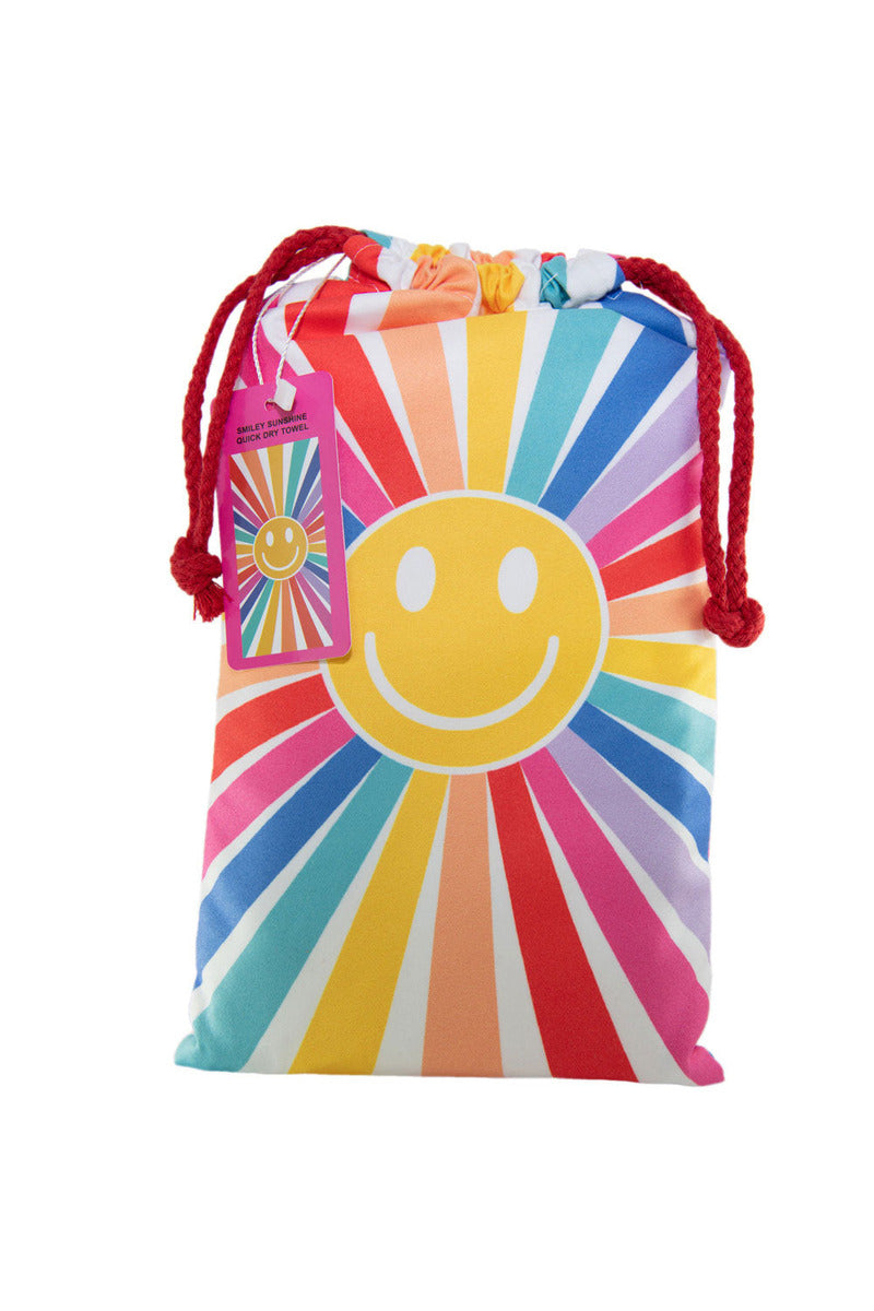 Sunshine Happy Face Wholesale Quick Dry Beach Towel