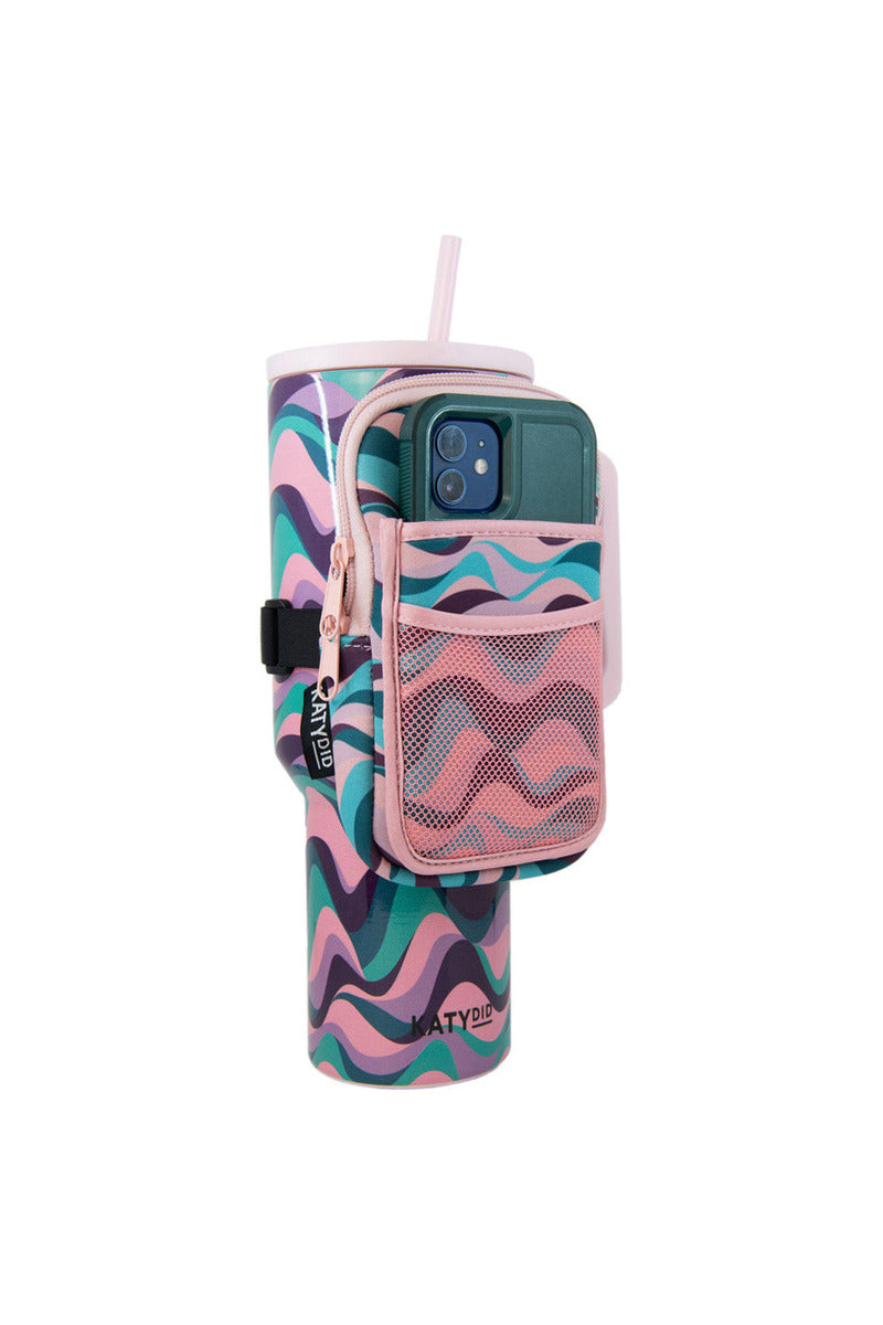 Pink Purple Green Swirl Wholesale Tumbler Zipper Pouch
