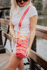 Coral Quilted Water Bottle Wholesale Sling Bag