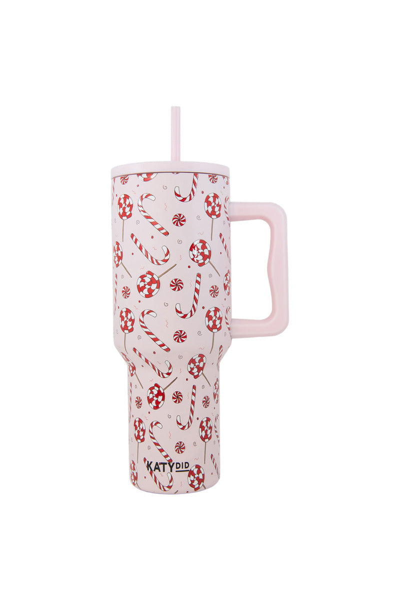 Candy Canes Wholesale Christmas Tumbler Cup w/ Handle