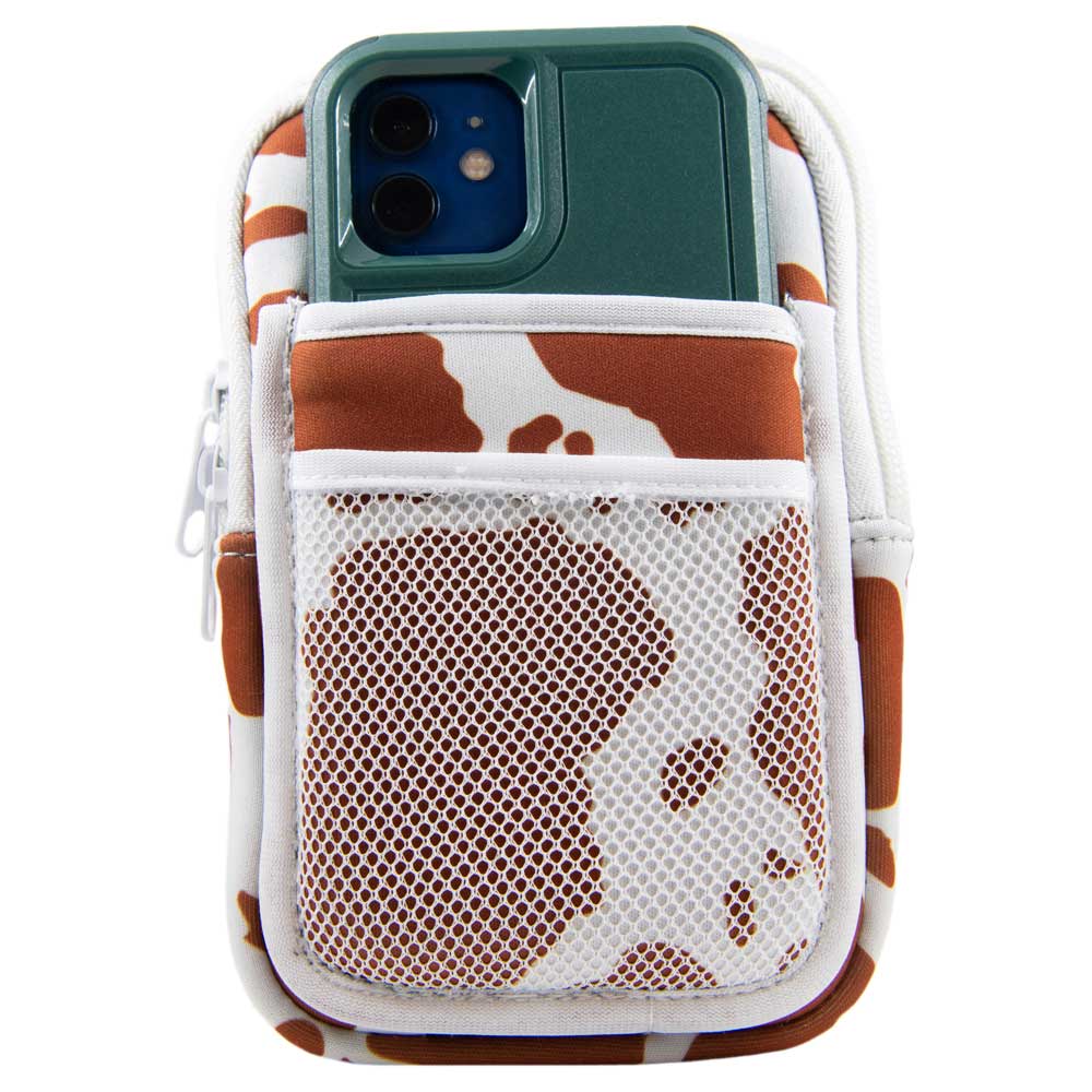 Cow Color Matching Multifunctional Zipper Crossbody Bag
