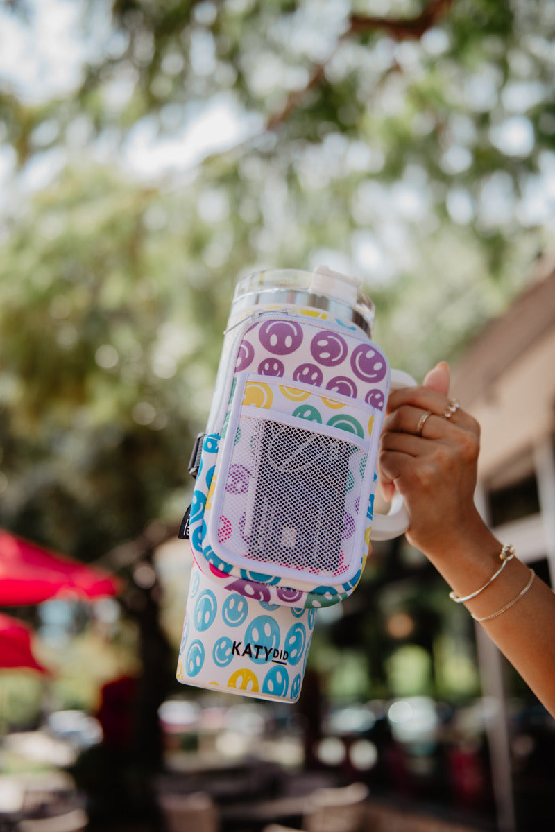 Pastel Happy Face Wholesale Tumbler Belt Bags