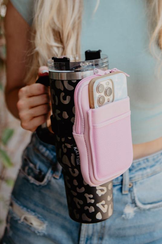 Light Pink Wholesale Tumbler Attachable Bag