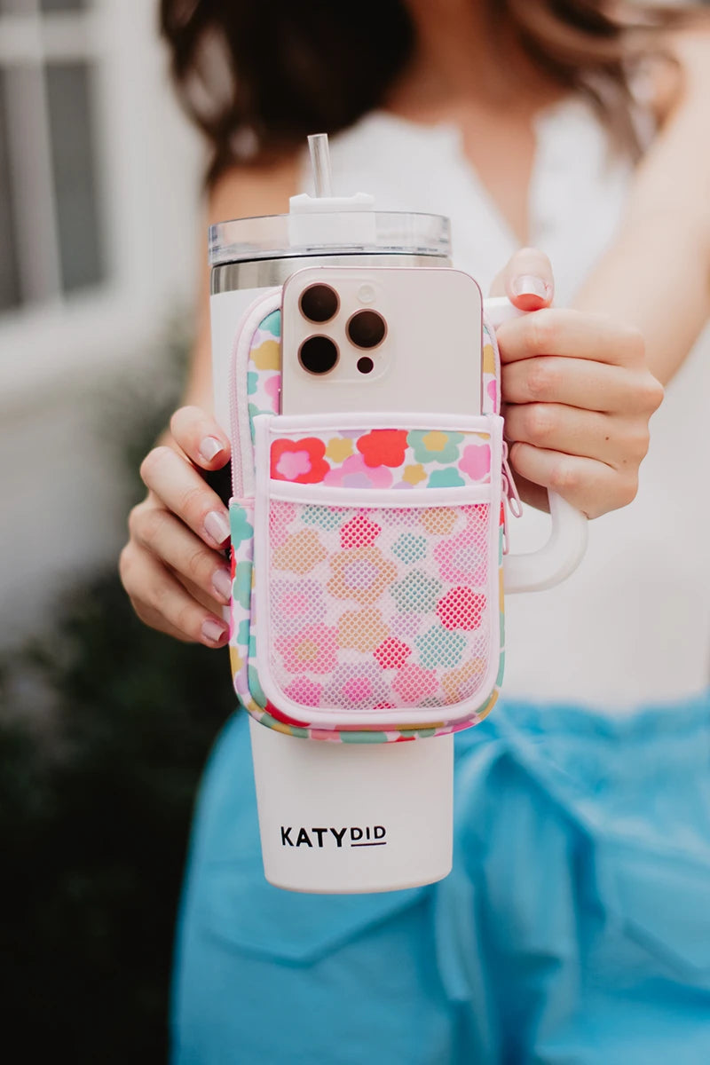 Groovy Multicolored Flowers Wholesale Tumbler Pouches