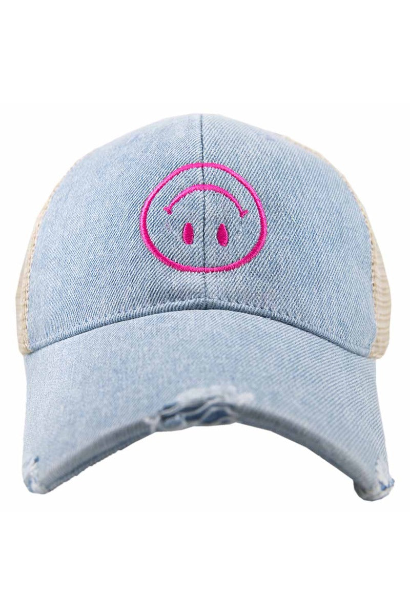 Upside Down Happy Face Wholesale Trucker Hat