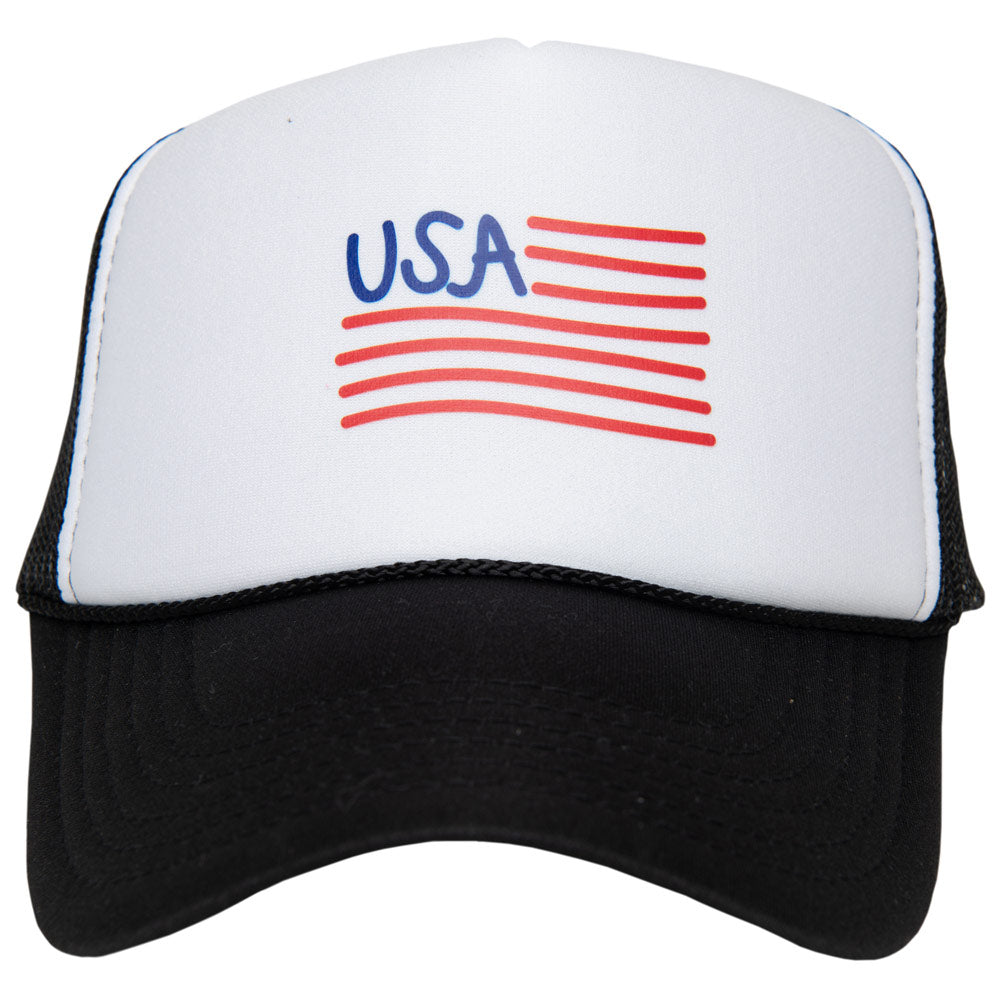 USA Flag Illustraton Wholesale Foam Trucker Cap