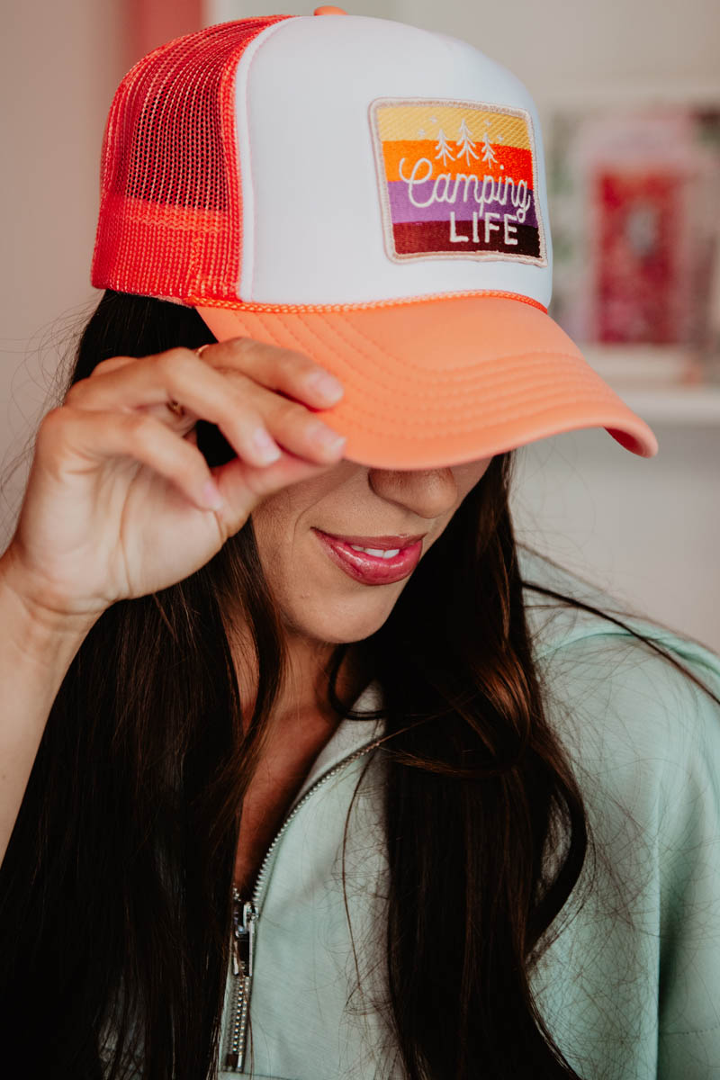 Camping LIFE Patch Mesh Trucker Hats Wholesale