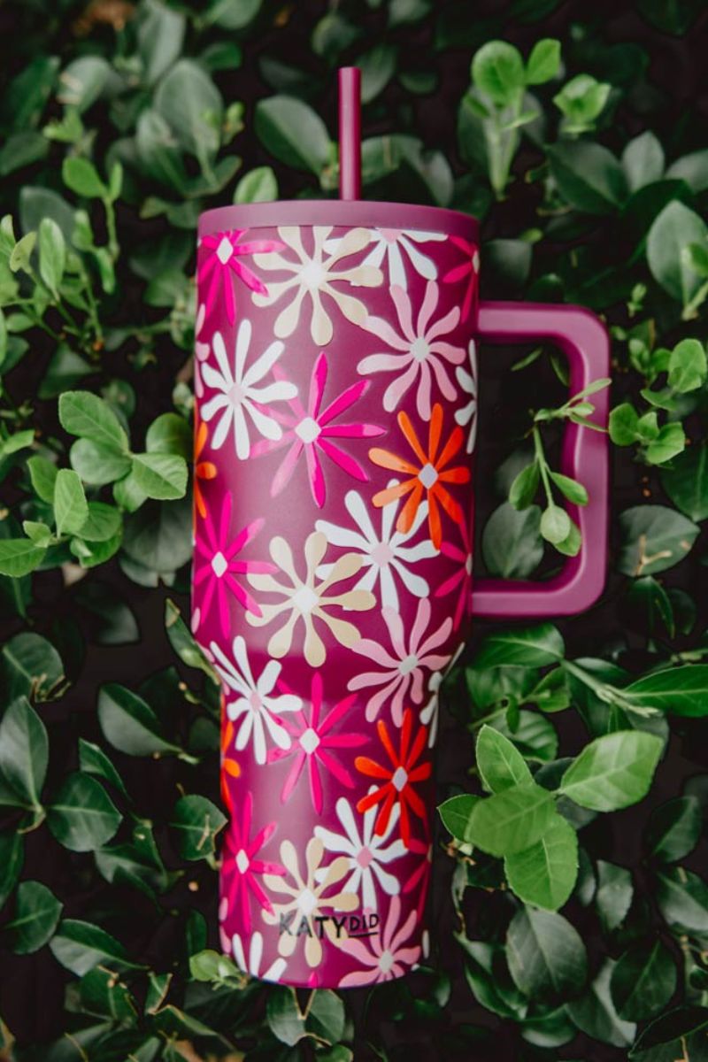 Multicolored Maroon Floral Wholesale Tumbler