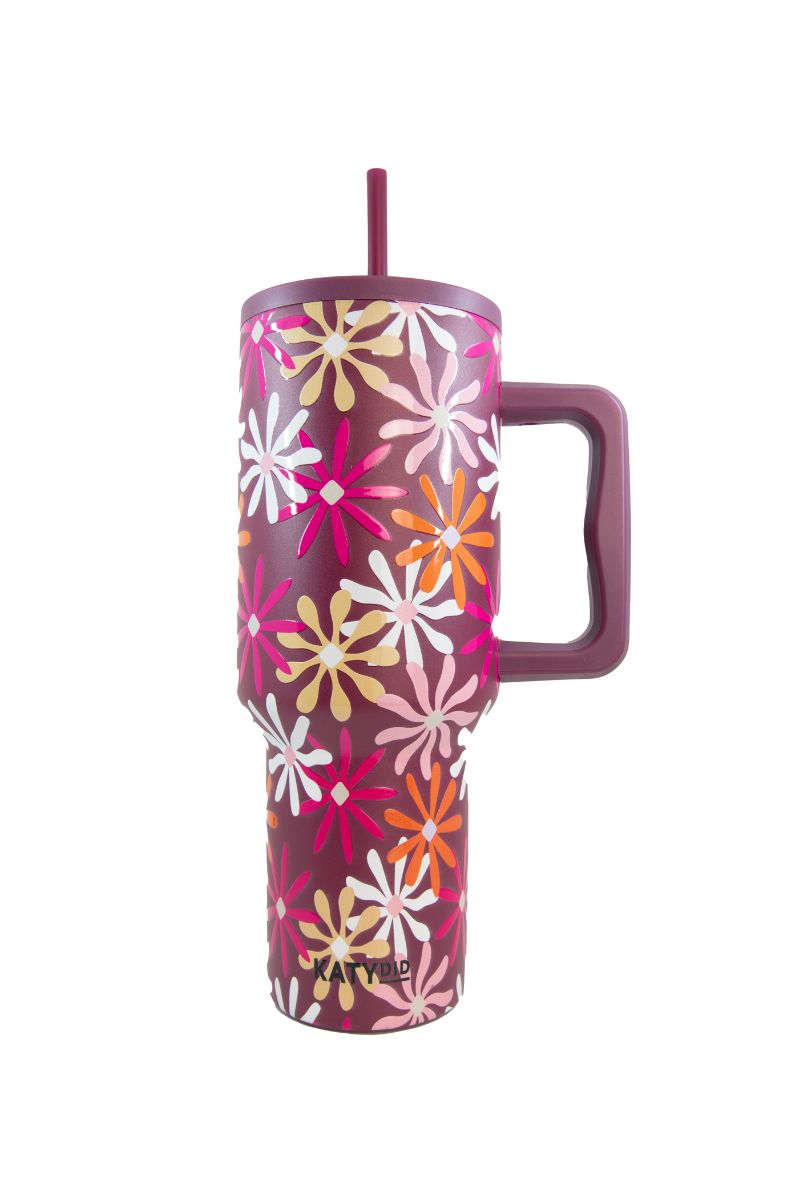 Multicolored Maroon Floral Wholesale Tumbler