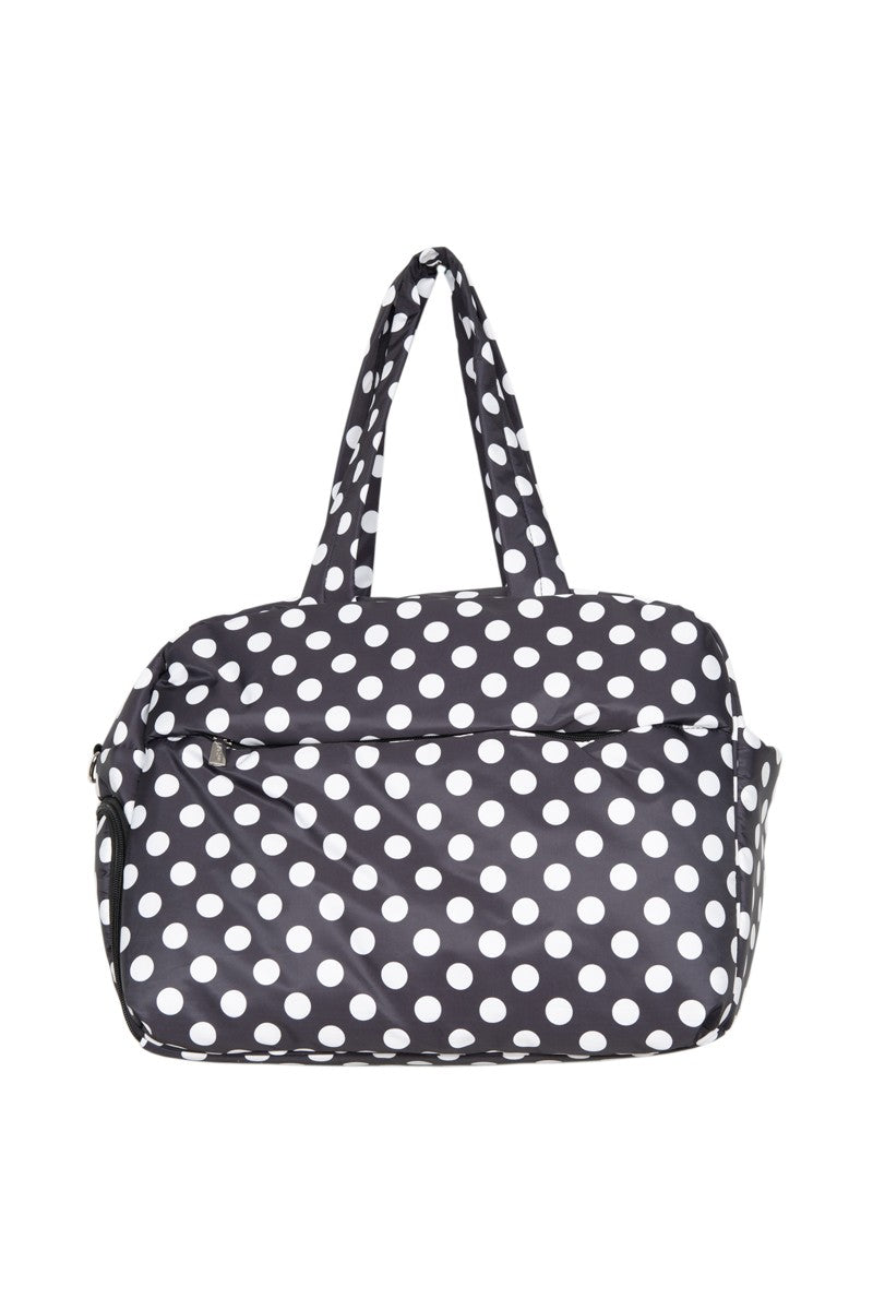 Black & White Polka Dot Wholesale Overnight Bag