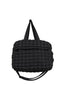 Black Quilted Wholesale Duffel Weekender Bag w/ Pass-Thru Slip