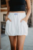 White Scuba Bubble Skirt