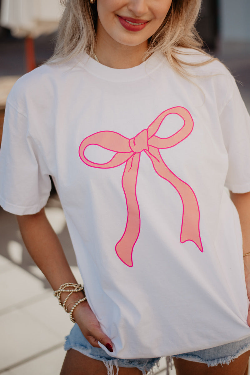 Pink Coquette Bow Wholesale Women's Graphic Tee