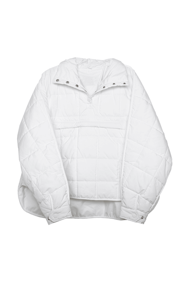 White Puffer Wholesale Pullover Jacket