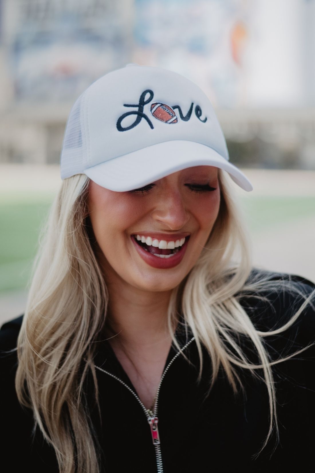 Football Love Trucker Hat (White)