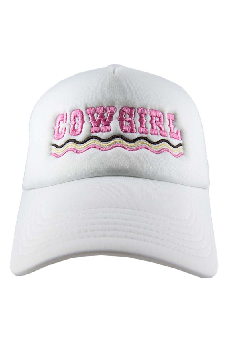 COWGIRL Spelled Out Foam Wholesale Trucker Hat