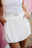 White Scuba Bubble Skirt
