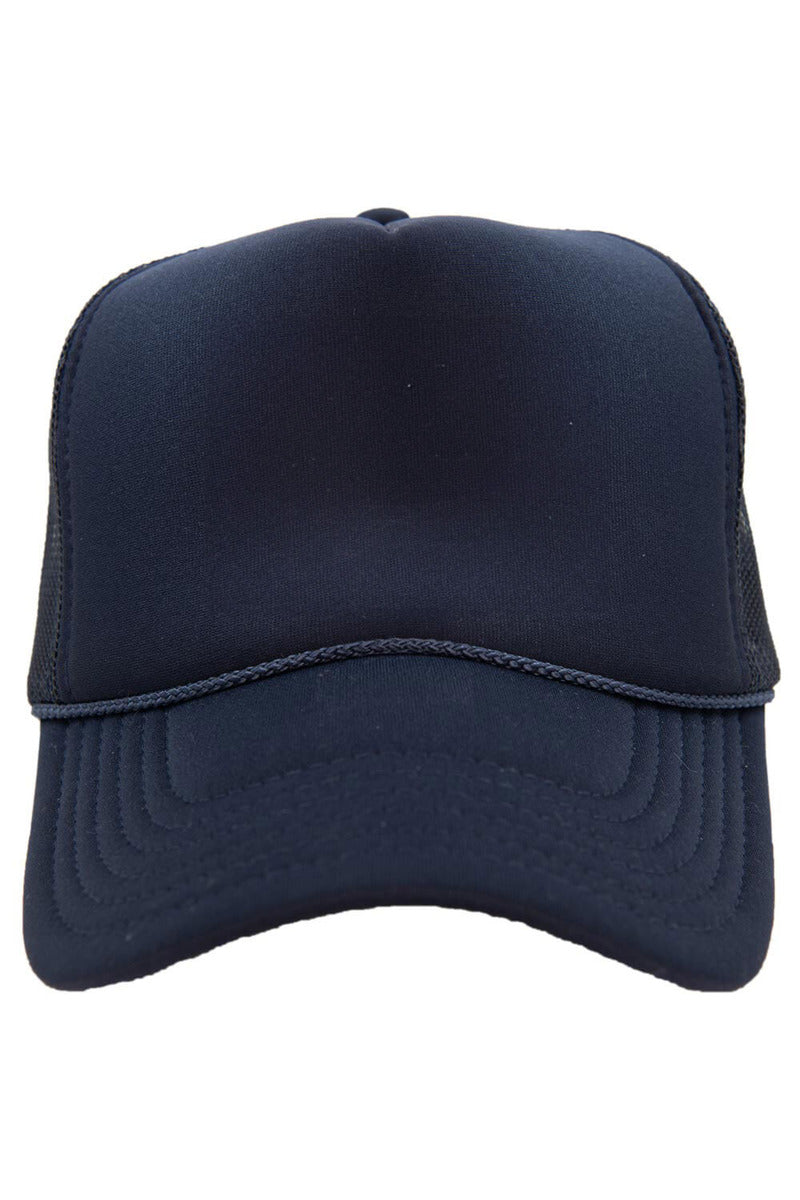 Navy Blue Wholesale Foam Blank Trucker Hat