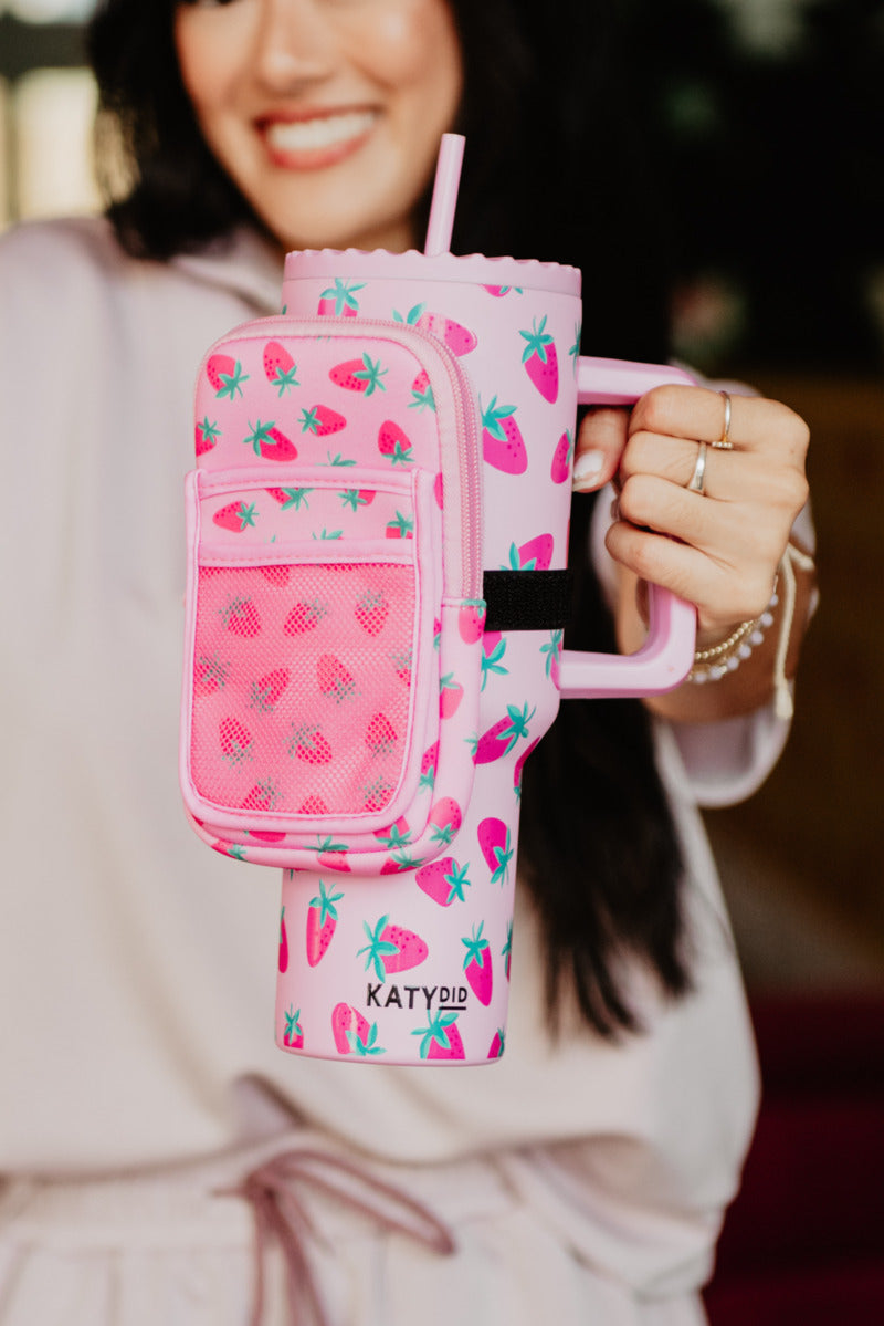 Subtle Strawberry Wholesale Tumbler Pouches
