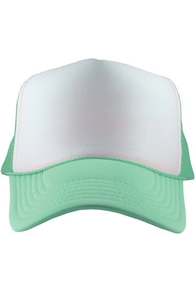 White and Green Trucker Hat | No MOQs | Katydid Wholesale display picture 3