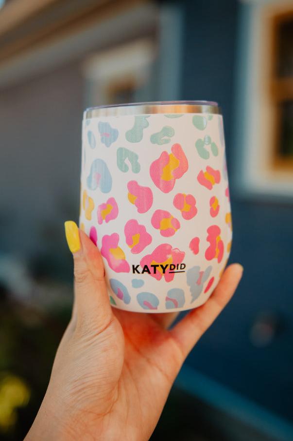 Pastel Leopard Wholesale Insulated WINE TUMBLER