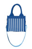 Blue Striped Wholesale Structured Mini Tote Purse