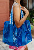 Blue Scalloped Handle Jelly Tote Bag Wholesale