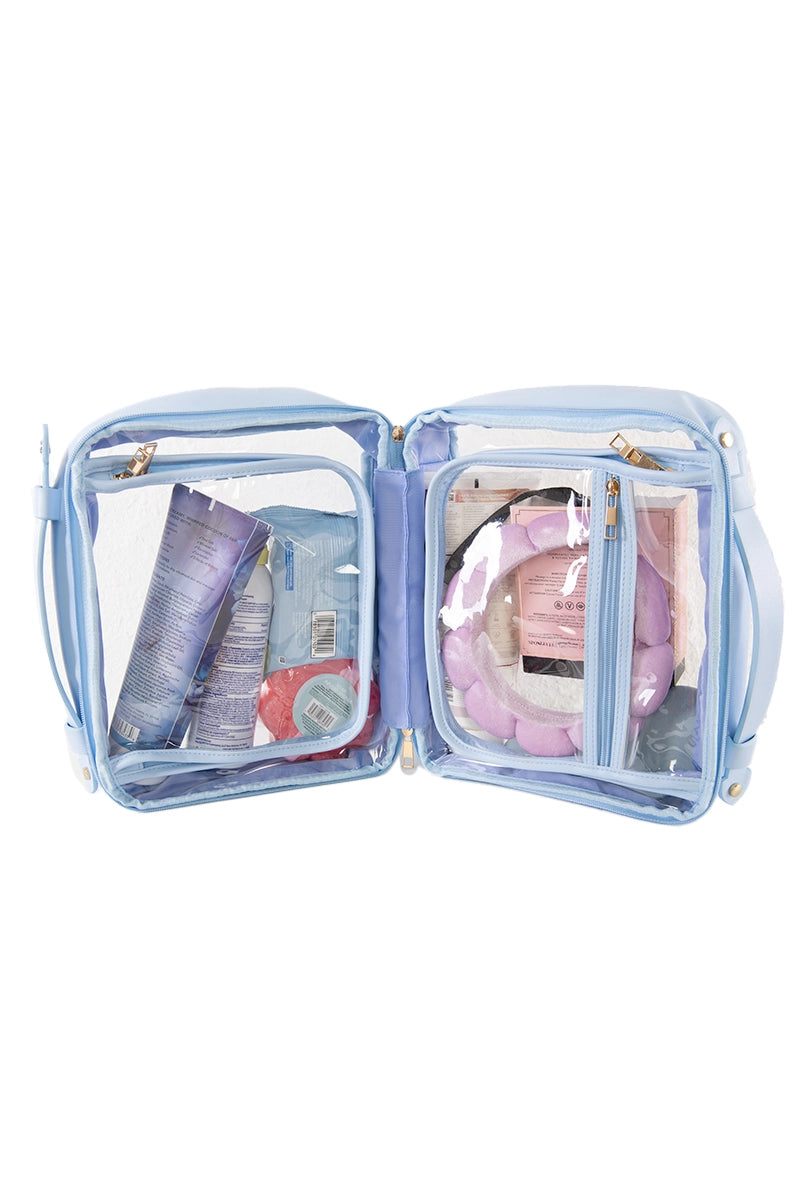 Light Blue Large Makeup & Toiletries Organizer For Boutiques