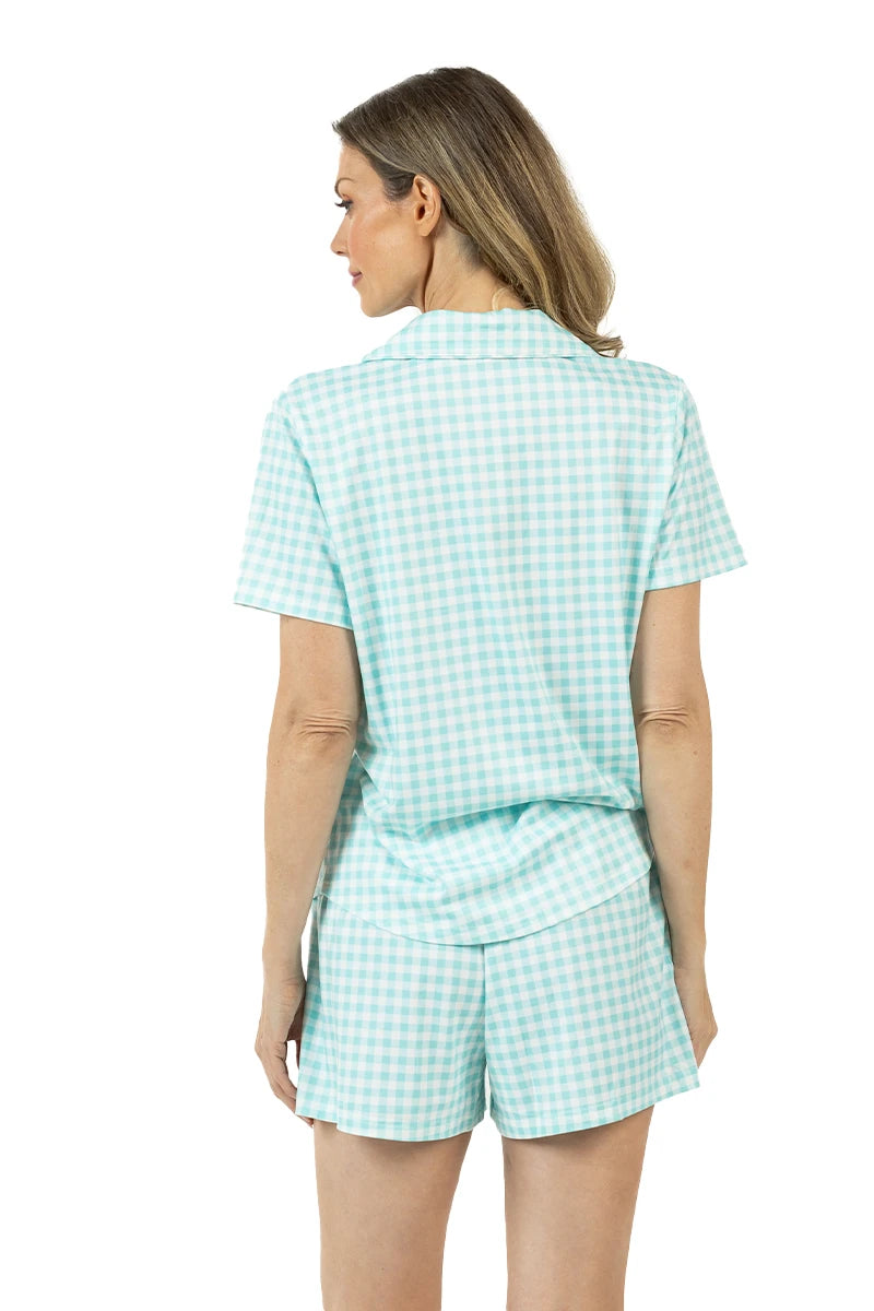 Mint Plaid Wholesale Matching Pajama Sets