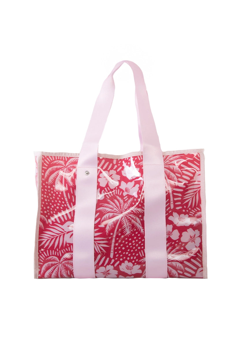 Sunset Palms Ribbon Jelly Tote Handbags For Boutiques
