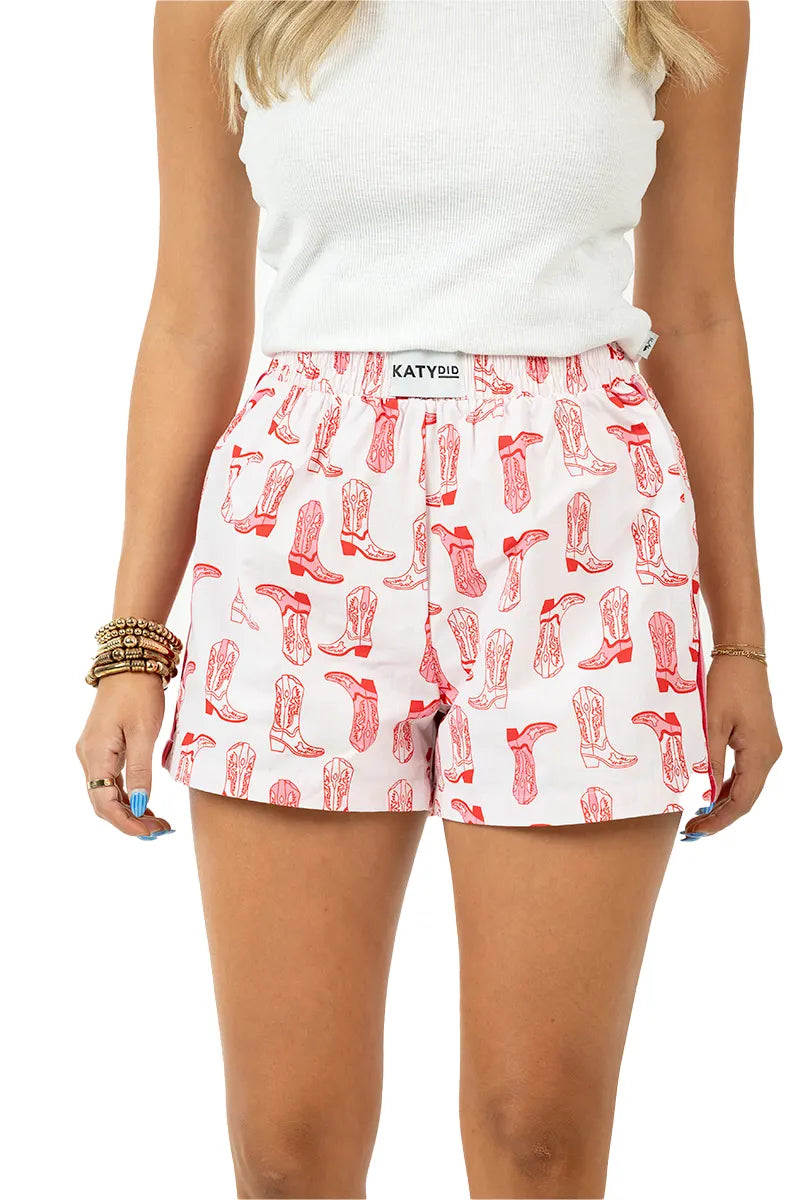 Light Pink Western Boots Wholesale Boxer Shorts Women