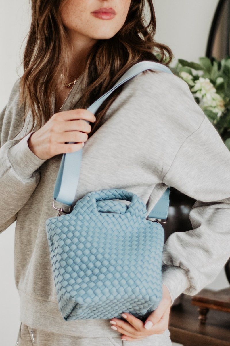 Light Blue Wholesale Bucket Bag Crossbody