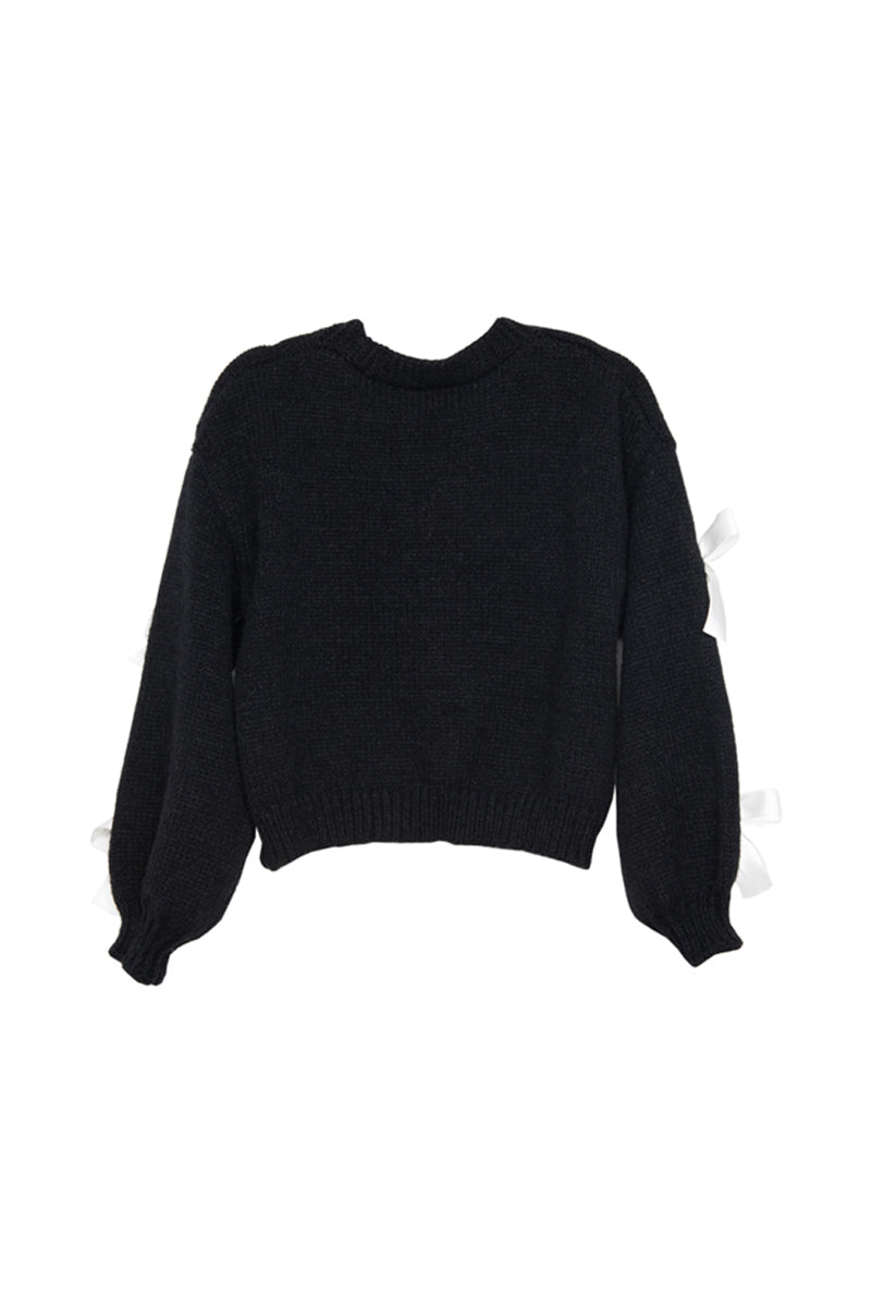 Satin Bow Wholesale Cardigan Women's Sweaters