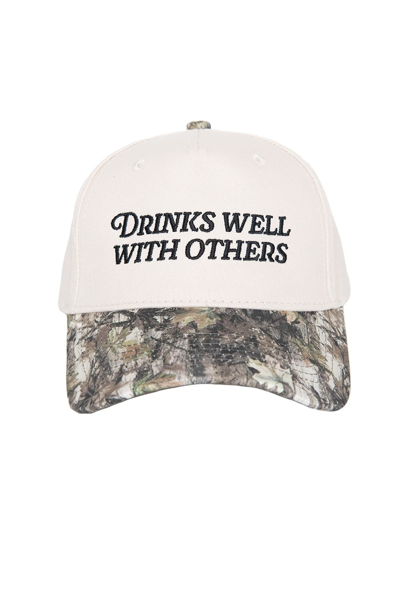 Drinks Well With Others Wholesale Two-Toned Vintage Hat