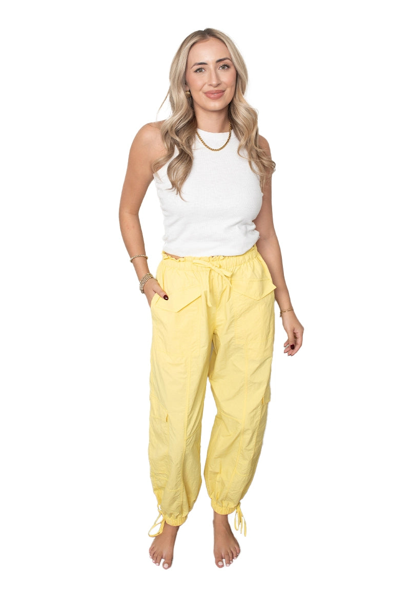 Yellow Wholesale Cargo Parachute Pants