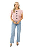 Light Pink Women's Bow Top