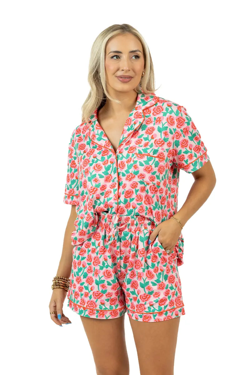 Whimsical Roses Wholesale Two-Piece Pajamas
