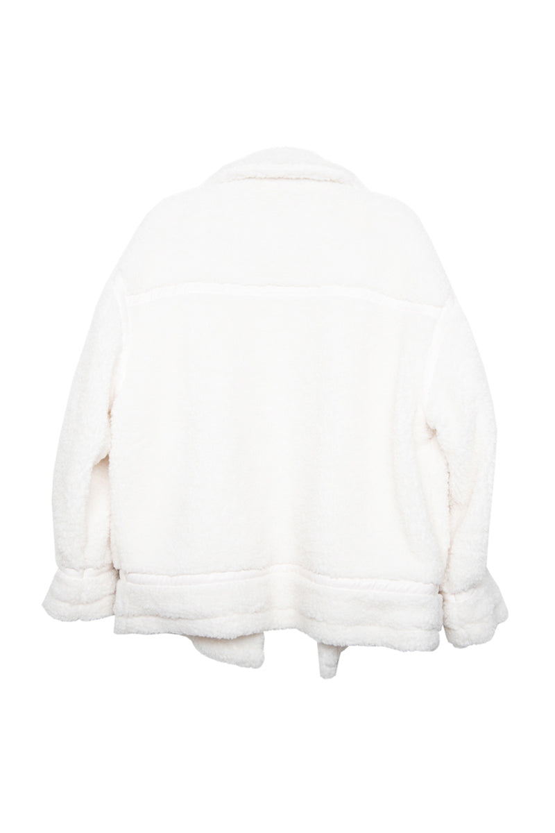 White Wholesale Ladies Teddy Jacket