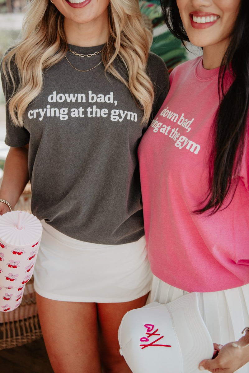 Down Bad Crying At The Gym Wholesale Women's Graphic Tee