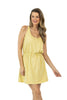 Yellow Wholesale Garment Washed Mini Dress