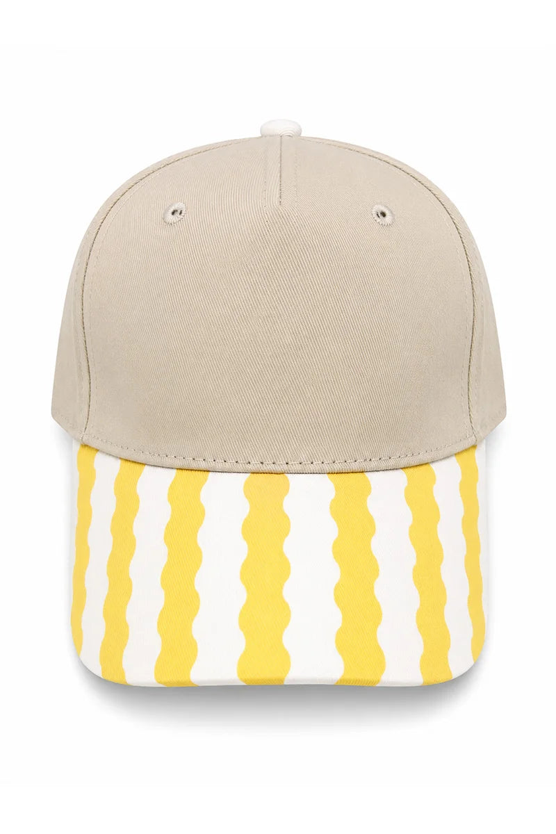 Yellow Wave Wholesale Blank Two-Tone Hat