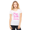 Hope Faith Love Wholesale Pink Ribbon T-Shirts