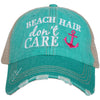 Beach Hair Don't Care with Anchor Wholesale Trucker Hat