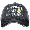 Softball Hair Don't Care Wholesale Trucker Hats