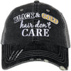 BLACK AND GOLD HAIR DON'T CARE HAT