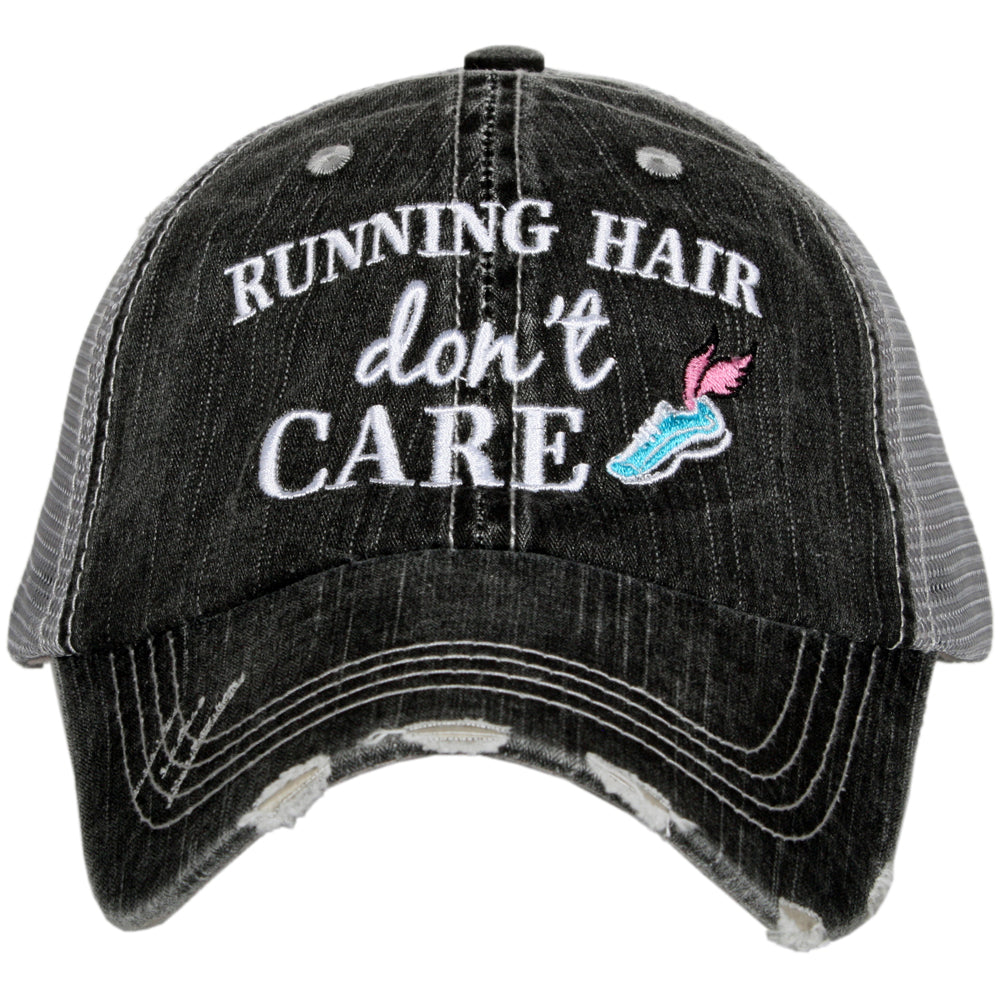Running Hair Don’t Care Trucker Hats
