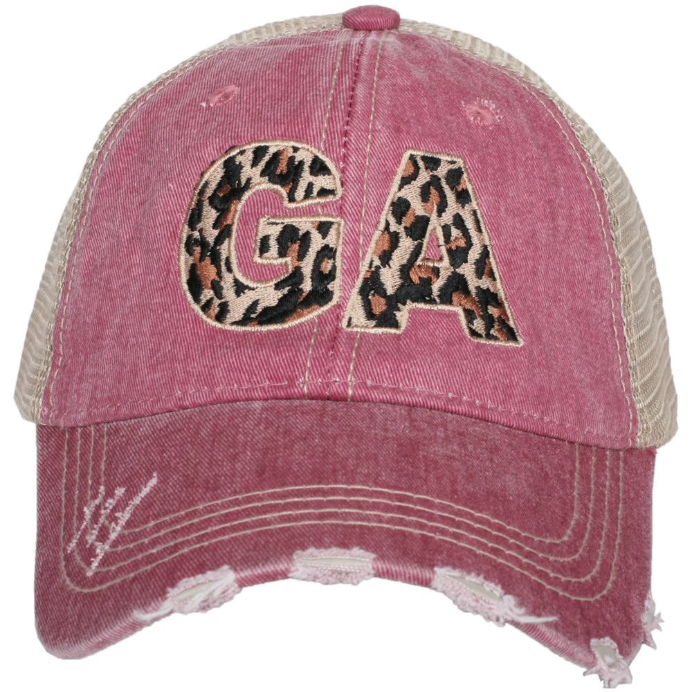 GA Georgia Leopard State Wholesale Hat