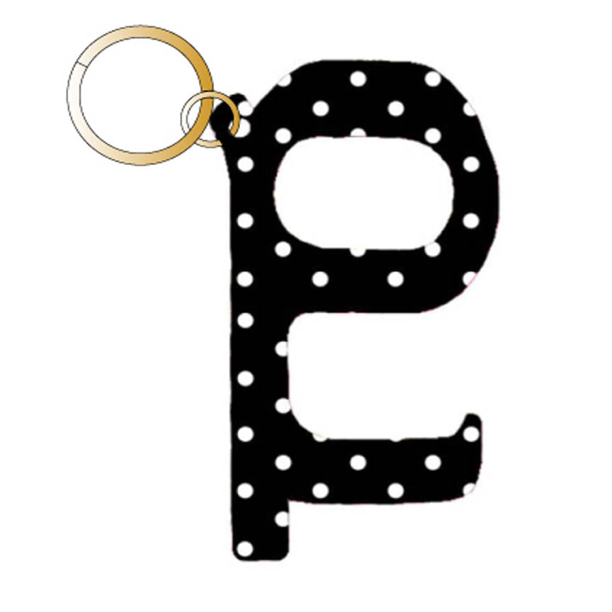 Black Polka Dot Hands Free Wholesale Key Chain