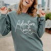Adventure Awaits Corded Wholesale Graphic Sweatshirt