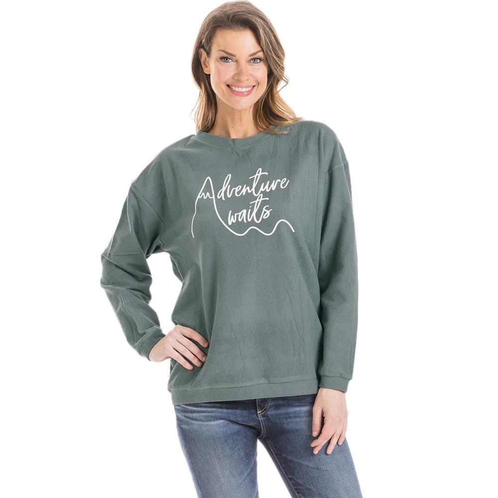 corded crew sweatshirt wholesale - Main Image